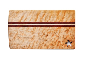 custom cutting boards, bird's eye maple with design line