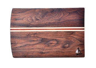 wood cutting boards, walnut with design line