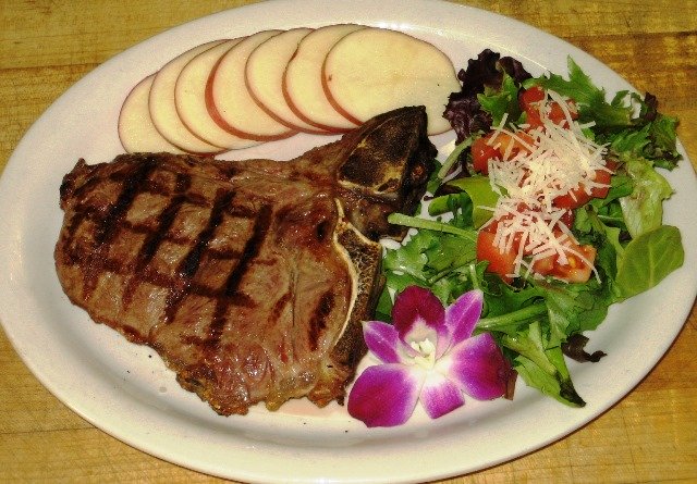 Your healthy food list, should contain high protein foods, like this natural T-bone